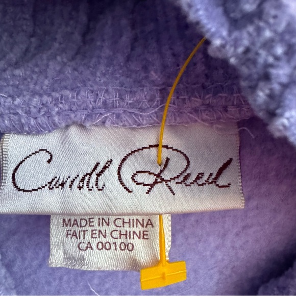 Carroll reed sweater turtleneck lilac purple snowflake bling diamond crystals - Picture 4 of 8